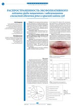 Распространенность эксфолиативного хейлита среди пациентов с заболеваниями слизистой оболочки рта и красной каймы губ
