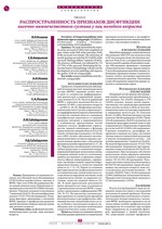 Распространенность признаков дисфункции височно-нижнечелюстного сустава у лиц молодого возраста
